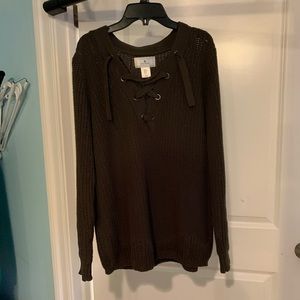 Ruby Moon Army Green Top/Sweater (Medium)